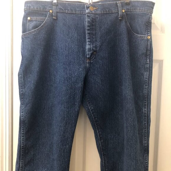 Wrangler 47 Regular Fit Men's Advanced Comfort Denim Blue Jeans 38 x 30 - Picture 8 of 11